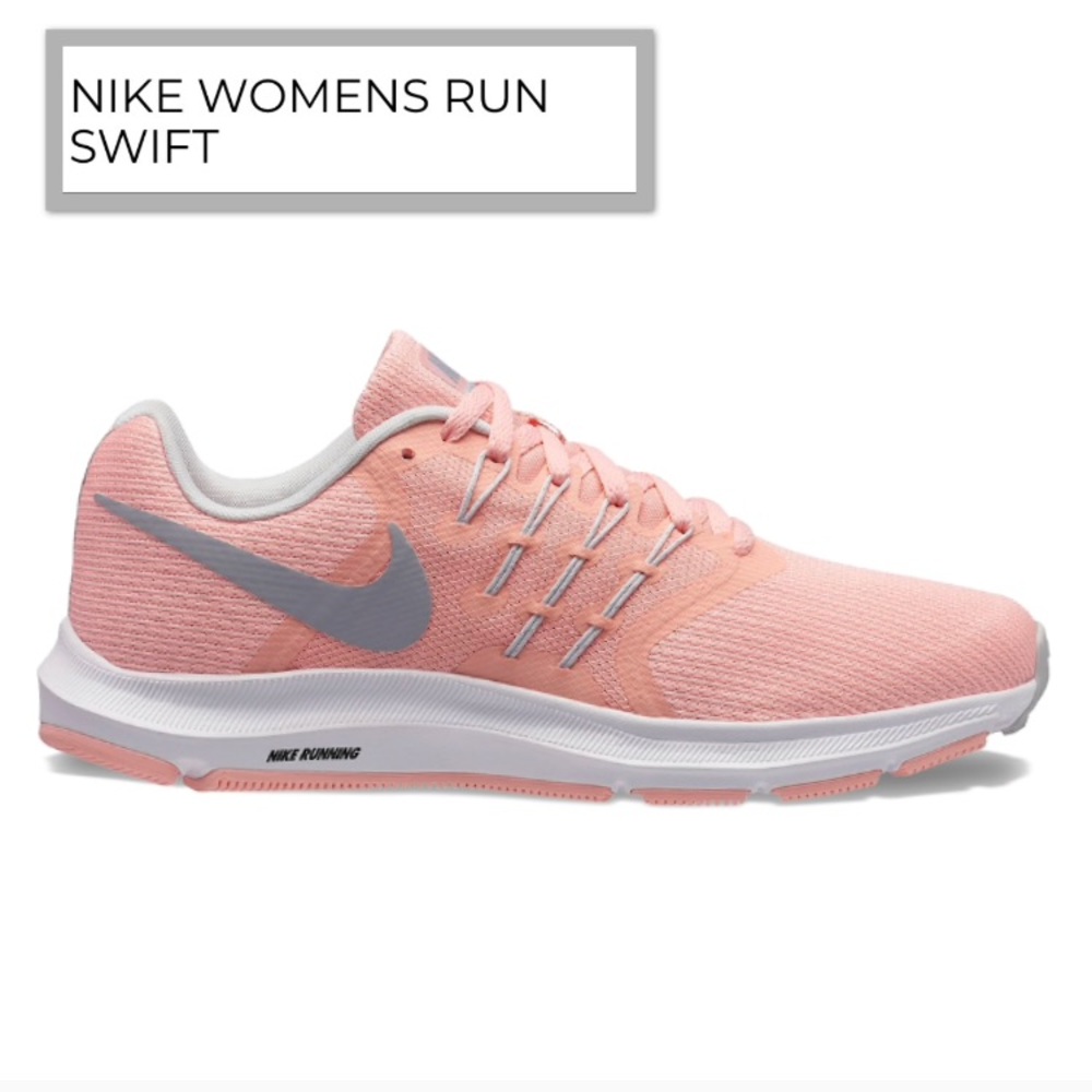 NIKE Womens Run Swift Coral & Grey Running - Picture 1 of 5
